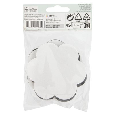 Canvas Nassau fine art ster en bloem 7,5cm magnetisch 4 stuks