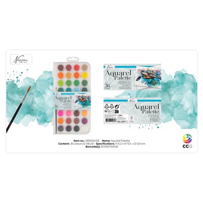 Aquarelverf Nassau fine art doos à 36 napjes