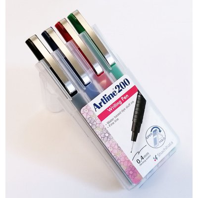 Fineliner Artline 200 ogive Fin assorti 4 pièces