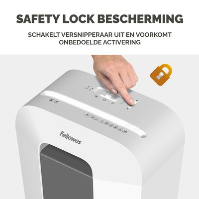 Destructeur Fellowes Powershred LX50 particules 4x37mm blanc