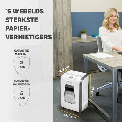 Papiervernietiger Fellowes Powershred 15C snippers 4x40mm wit