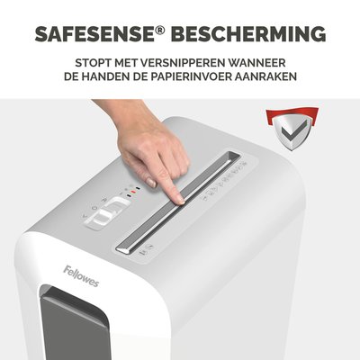 Destructeur Fellowes Powershred LX65 particules 4x40mm blanc
