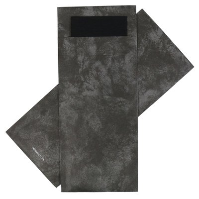 Pochette à couverts IEZZY 190x85mm anthracite marbré serviette noire 500pcs