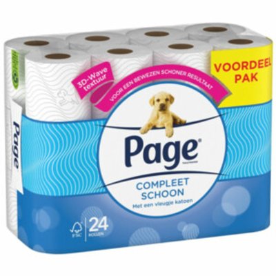 Papier toilette Page Compleet Schoon 2 épaisseurs 140 feuilles blanc 24 rouleaux