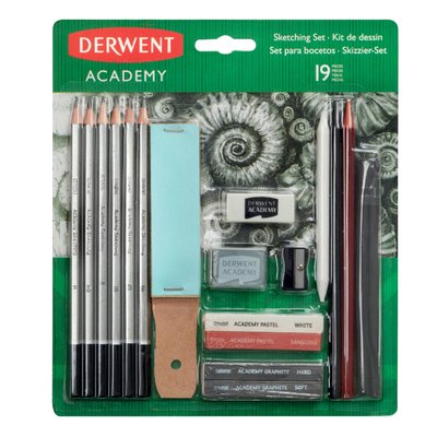 Grafietschetsset Derwent Academy 19-delig