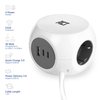 Stekkerblok ACT 3 voudig inclusief 2x USB C/A 1.5 meter wit/grijs foto