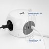 Stekkerblok ACT 3 voudig inclusief 2x USB C/A 1.5 meter wit/grijs foto