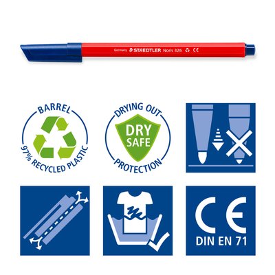 Kleurstift Staedtler Noris 326 kartonnen etui 20 kleuren