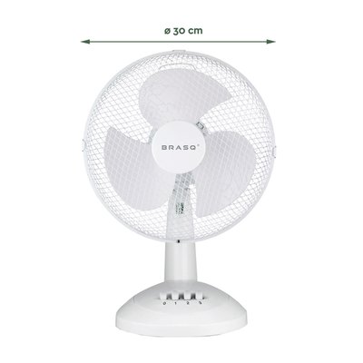 Ventilateur de table BRASQ F400 Ø 30cm blanc