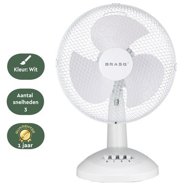 Ventilateur de table BRASQ F400 Ø 30cm blanc