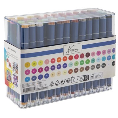 Marqueur à alcool Nassau Arts pointe duo set 48 couleurs