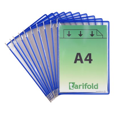 Zichtpaneel Tarifold A4 verticaal blauw 10 stuks