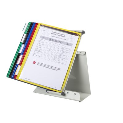 Système de présentation pupitre Tarifold A4 métal 10 poches assorti