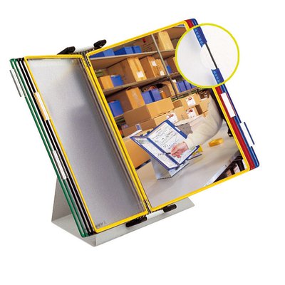 Système de présentation pupitre Tarifold A4 métal 10 poches assorti