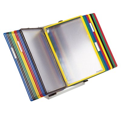 Système de présentation pupitre Tarifold A4 métal 30 poches assorti