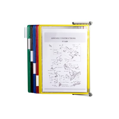 Système de présentation mural Tarifold A4 métal 10 poches assorti
