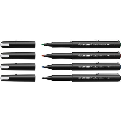 Fineliner STABILO dr!ver Medium assorti 4 pièces