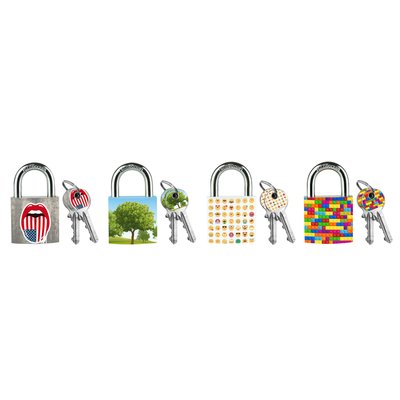 Cadenas Masterlock 30mm 4 motifs assortis
