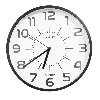 Horloge murale unilux Pop Ø 30,5cm plastique noir Photo