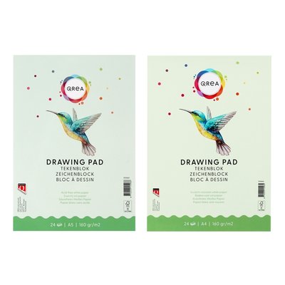 Tekenblok Qrea A5 24 vel 160gr gelijmd