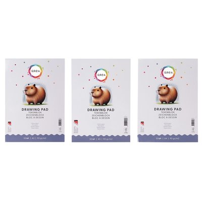 Tekenblok Qrea A4 50 vel 90gr gelijmd