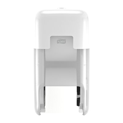 Toiletpapierdispenser Tork T7 Elevation OptiServe Coreless medium verticaal duo wit 558040