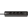 Multiprise Brennenstuhl 4 prises inclus 2 USB-C 1,5m noir Photo