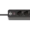 Multiprise Brennenstuhl 4 prises inclus 2 USB-C 1,5m noir Photo