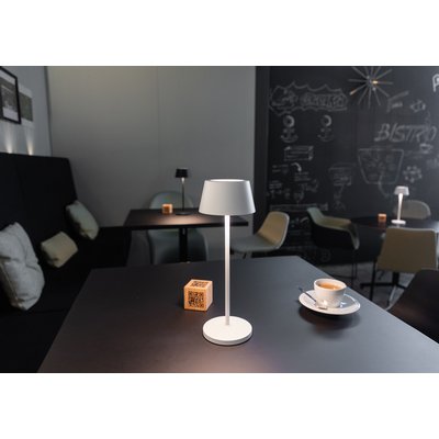 Lampe de table MAULnina LED batterie rechargeable dimmable blanc