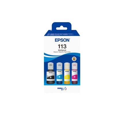 Recharge encre Epson 113 EcoTank noir + 3 couleurs