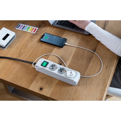 Stopcontactadapter Brennenstuhl USB A 2.4A wit