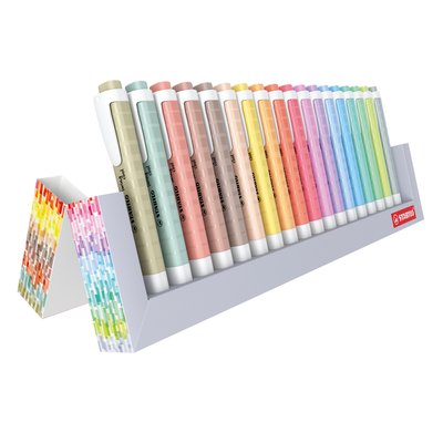 Surligneur STABILO Swing Cool NatureCOLORS set chevalet 18 pièces