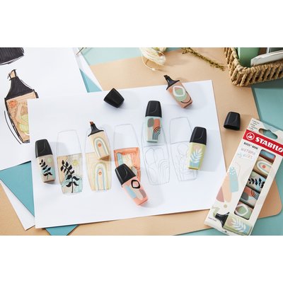 Markeerstift STABILO BOSS naturevibes assorti 6 stuks
