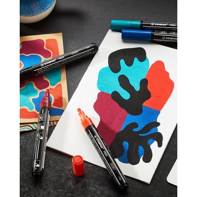 Acrylmarker STABILO Free Acrylic T300 karmijnrood
