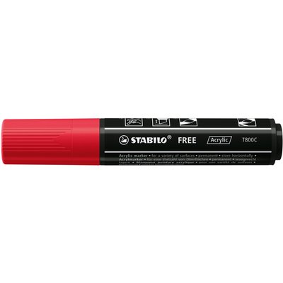 Acrylmarker STABILO Free Acrylic T800C karmijnrood