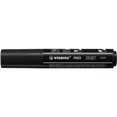 Acrylmarker STABILO Free Acrylic T800C zwart