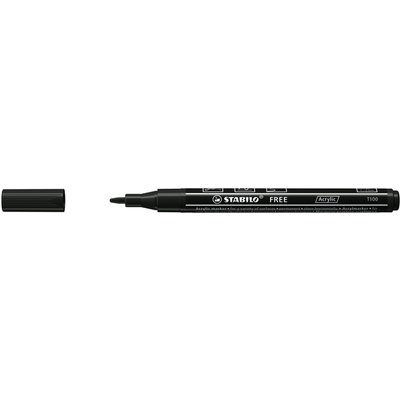 Acrylmarker STABILO Free Acrylic T100 zwart