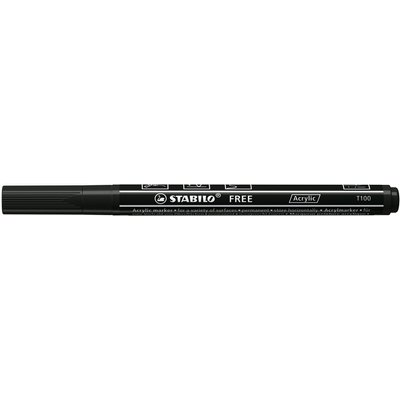 Acrylmarker STABILO Free Acrylic T100 zwart