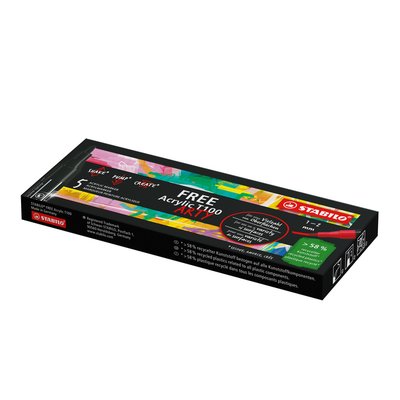 Acrylmarker STABILO Free Acrylic T100 zwart