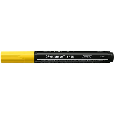 Acrylmarker STABILO Free Acrylic T300 geel