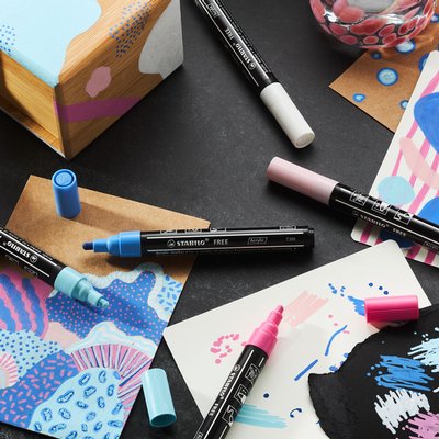 Acrylmarker STABILO Free Acrylic T300 geel