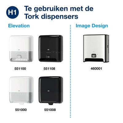 Handdoekrol Tork H1 Matic Advanced 2-laags 150m naturel 290099