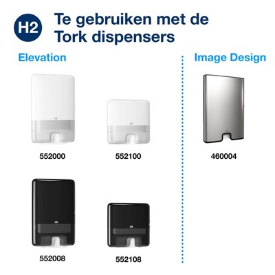 Handdoek Tork H2 Xpress compressed Premium multifold 2-laags 212x240mm 12x225 vel wit 100889