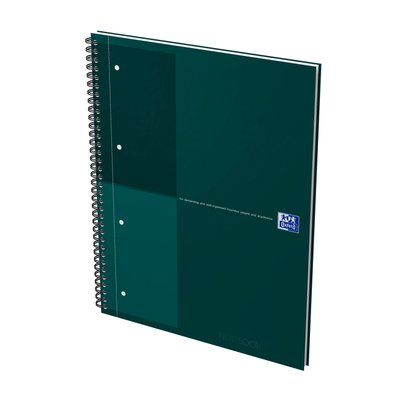 Cahier à spirale Oxford International Notebook A4+ ligné 160 pages vert