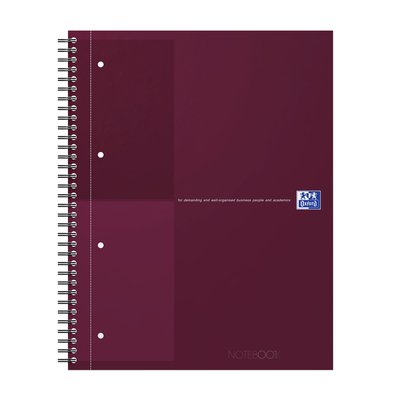 Cahier à spirale Oxford International Notebook A4+ ligné 160 pages rouge