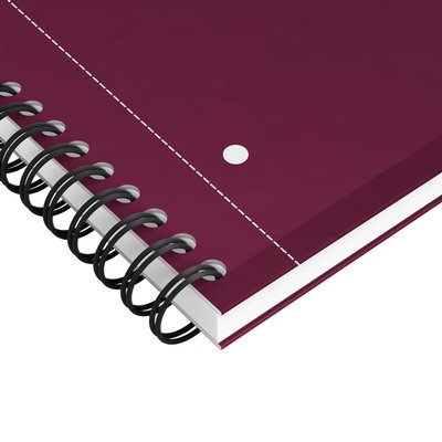 Cahier à spirale Oxford International Notebook A4+ ligné 160 pages rouge