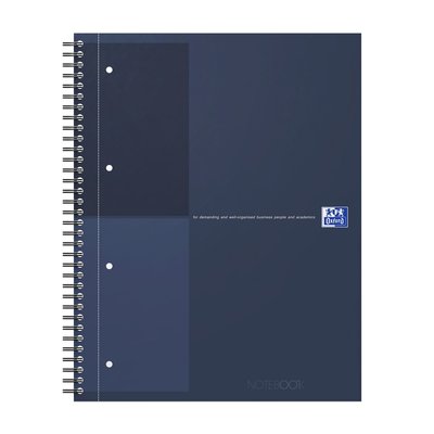 Cahier à spirale Oxford International Notebook A4+ ligné 160 pages bleu