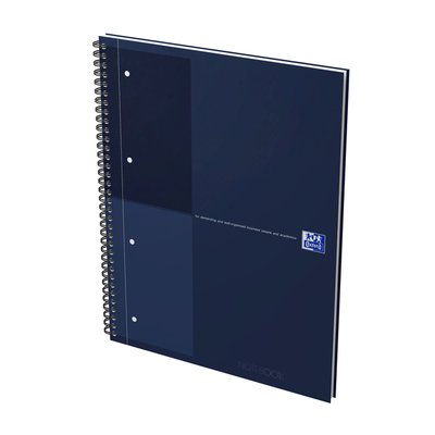 Cahier à spirale Oxford International Notebook A4+ ligné 160 pages bleu