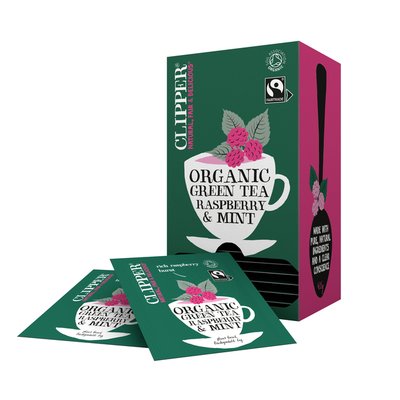 Thee Clipper green raspberry mint bio 25 zakjes