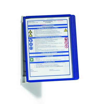 Wandelement Durable Vario Wall met 5-tassen blauw